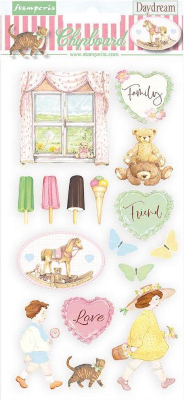 Stamperia Adhesive Chipboard - DayDream Toys